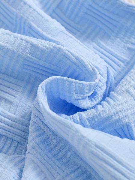 Baby's Waffle Knit Short Sleeve Button Closure Onesie, Casual Comfy for Infant, Infant Toddler Clothes, Newborn Baby Clothes for Summer