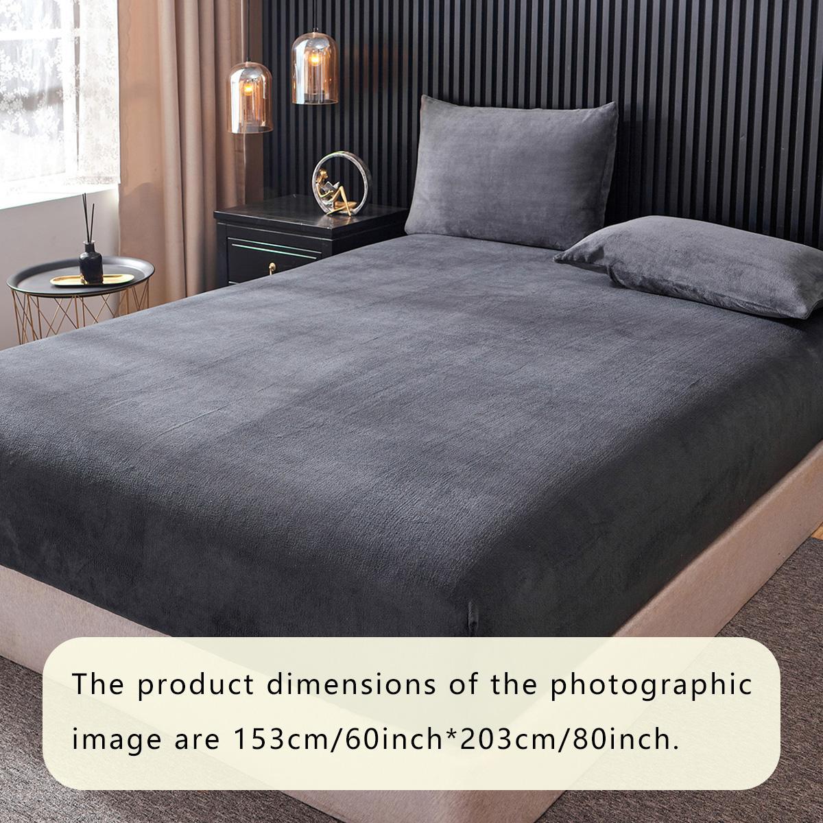 Solid Color Fitted Sheet, 1 Count Soft Comfortable Machine Washable Fitted Sheet, Breathable Bedding Sheet, Breathable Sheets for Home Bedroom Hotel, Silky Bedding Sheets