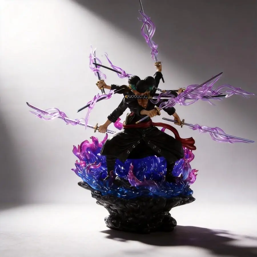 One Piece Roronoa Zoro (Asura Nine Sword Style) 30cm Anime Figure GK Statue High Quality Hi