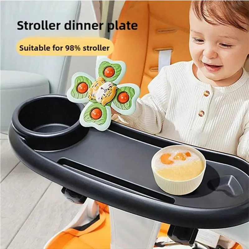 Universal Baby Stroller Tray Detachable Feeding Plate, Snack Tray for Stroller, for Various Strollers and Umbrella Carts, Portable Infant Dining Accessory, Stroller Accessories