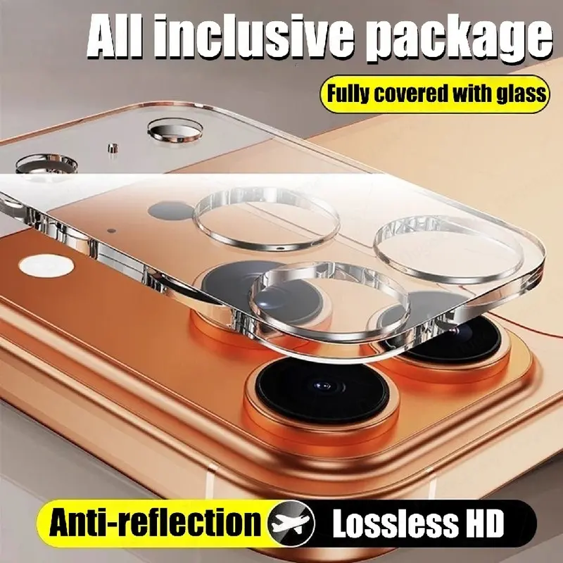 Case Friendly Full Cover Rear Camera Lens Tempered Glass Protector Anti-Scratch Lens Film for iPhone 11 to iPhone 17 All Models (12 Mini/16e/17 Air/Pro Max/Plus