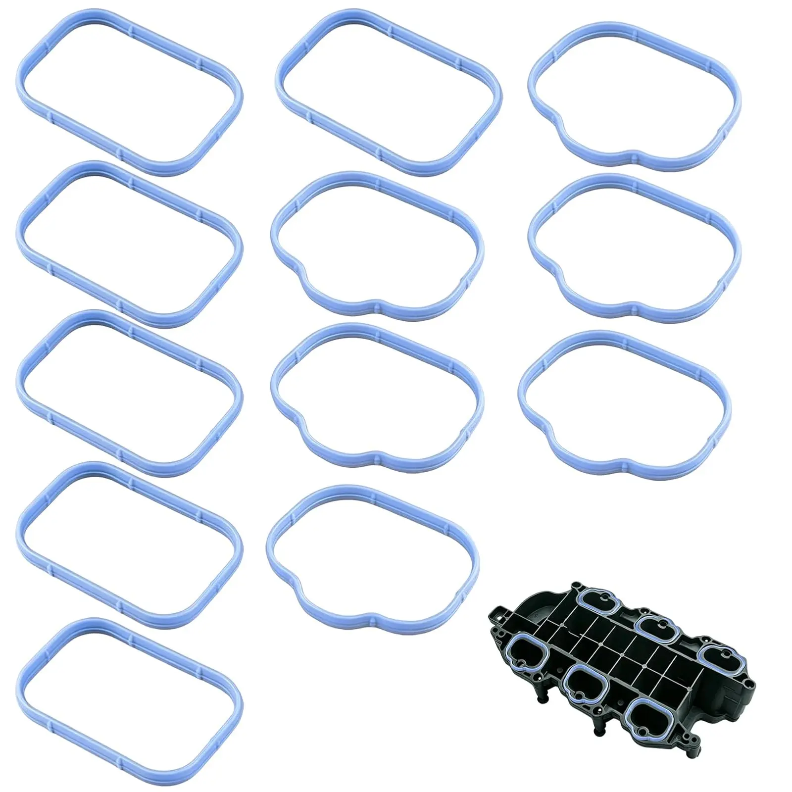 12 Pcs Intake Manifold Gasket Set, Upper Lower Gasket Replacement Compatible with Dodge Jeep Ram 3.6L 5184331AC 5184562AC MS97204 Intake Gaskets Set