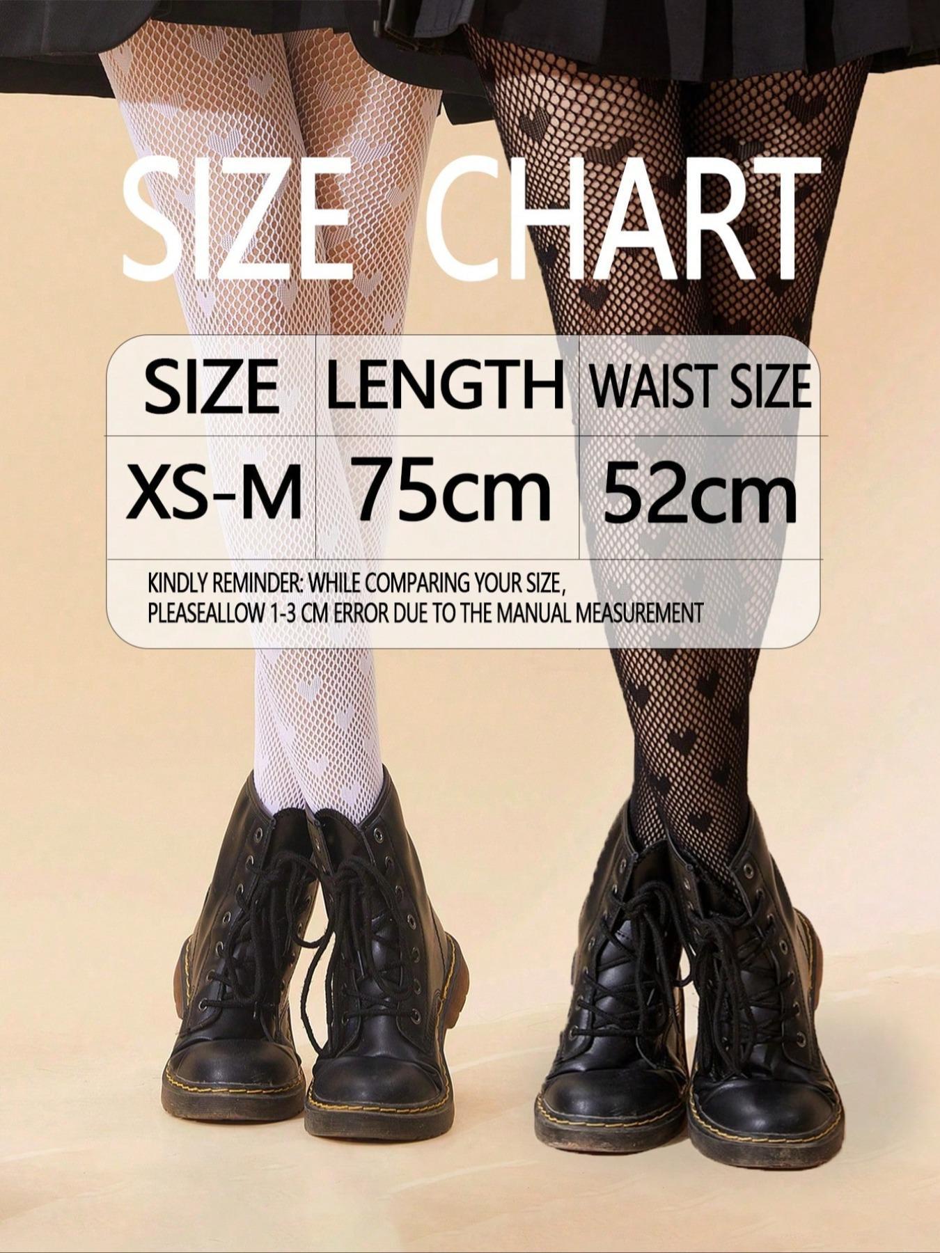Women's Sexy Heart Pattern Fishnet Stockings, High Waist Slim-Fitting Casual Stockings, Fashionable and Stylish Legwear