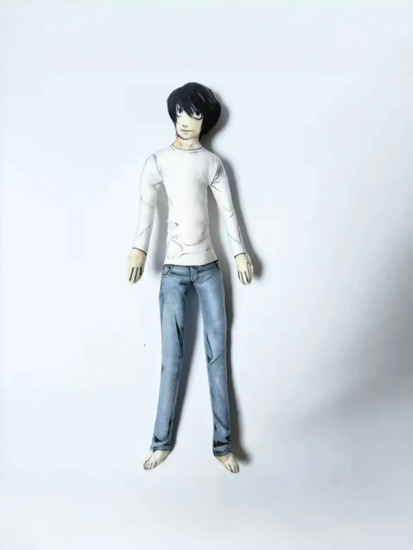 Death Note Anime Plush Toy, Bendable Fabric Mouse Doll, Soft Filled Arms with Iron Wire, Perfect for Fans, Collectors, and Cosplay Enthusiasts