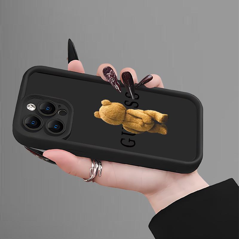 Phone Case - Cartoon Bear Design Mobile Phone Case, Enhanced for Shock Resistance And Drop Protection, Unisex, Compatible with for iPhone 17 E Air Pro ProMax iPhone16 15 14 Plus 13 12 Mini 11 X XS XR, Ideal for All Users