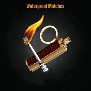 Classic Permanent Match Lighter, 10000 Times Retro Lighter, Portable Match Lighter, Outdoor Emergency Fire Fighting, Portable Ignition Tool, Outdoor Camping Ignition Stick (Need To Add Kerosene)