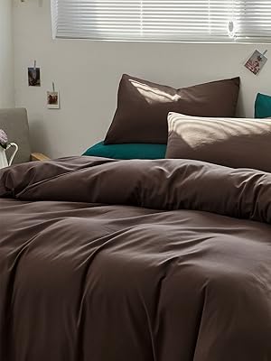 Brown Comforter Sets Full Mocha Coffee Comforters Men Plain Dark Quilts Adults Chocolate Brownness Blankets Chestnut Comforters Teens Brown Dorm