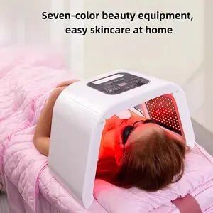 Foldable Spectrometer Beauty Device, Multi-Color Spectrum Skincare Instrument, Home Facial Care, Full Face Light Wave Therapy, LED Anti Aging, Large Screen Timer