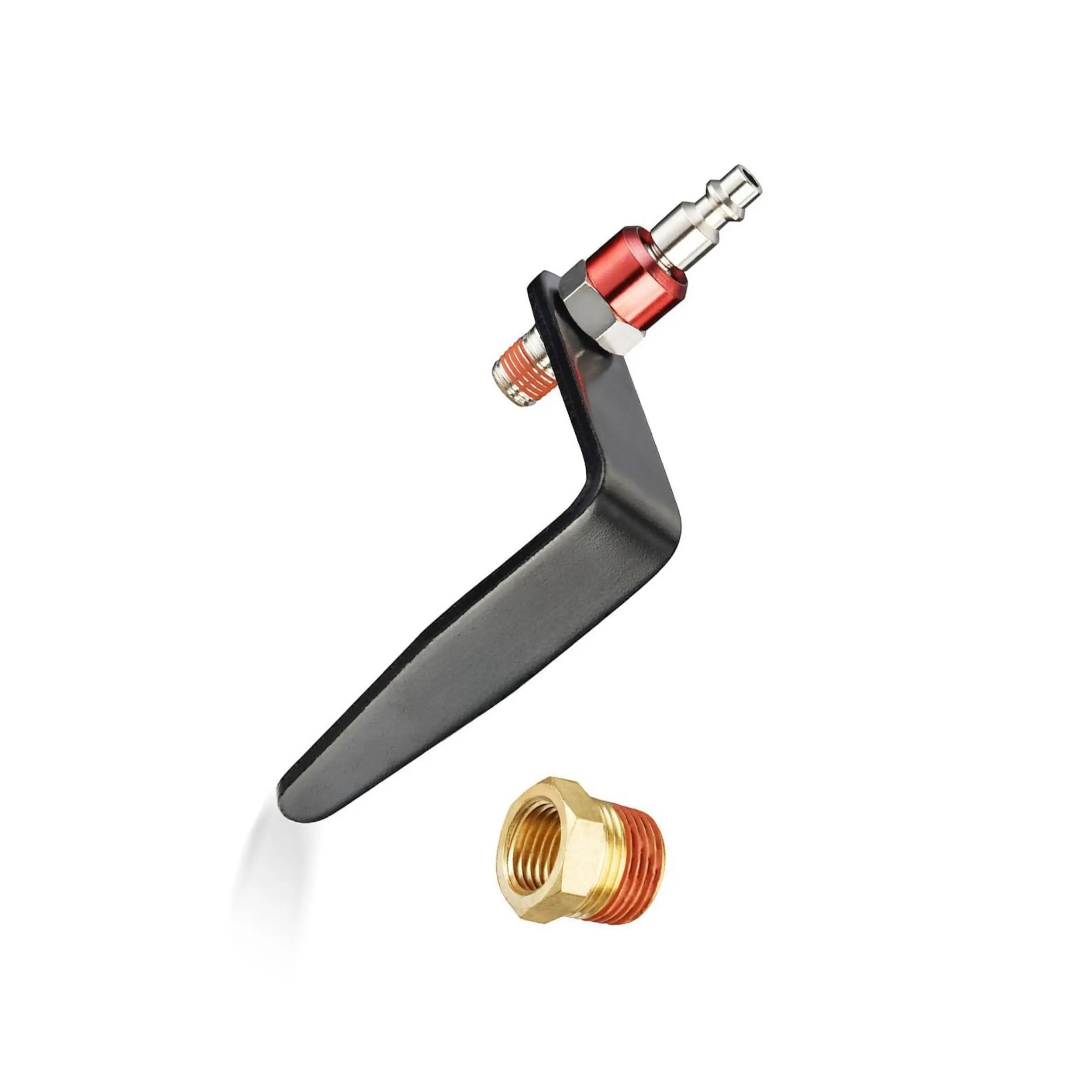 Aluminum Steel Pneumatic Tool Rafter Hook Hanger (1pack) - Lightweight, Durable, Reusable Adjustable Easy-Install Organizer with 1/4" Air Tool Swivel Fitting, Adapters for Air Nailer, Framing Nailer