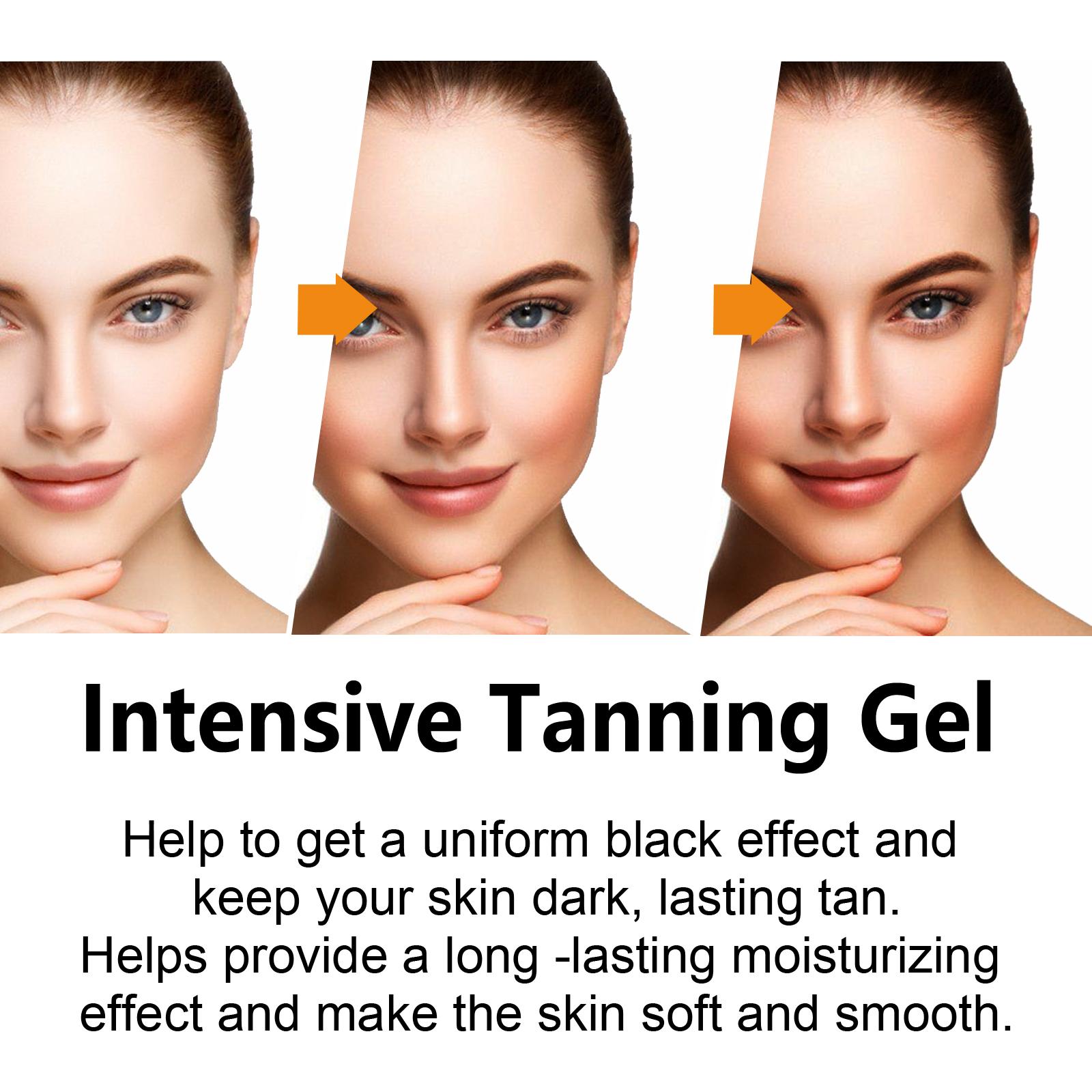 EELHOE Intensive Tanning Gel, Carrot & Walnut Seed Oil Natural Bronze, Calendula Soothing + Coconut Deep Hydration, Vitamin E Protection, Lightweight Non-Greasy Fast Absorbing for All Skin Hydrating Greasy Tanning Gel sun tan