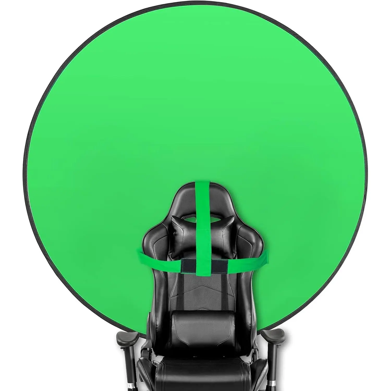 Portable Iron-Steel Durable Green Screen Chair - 57 in Backdrop with Stand, Double-Sided Foldable Chroma Key Background for Photography, Streaming, Video Chats