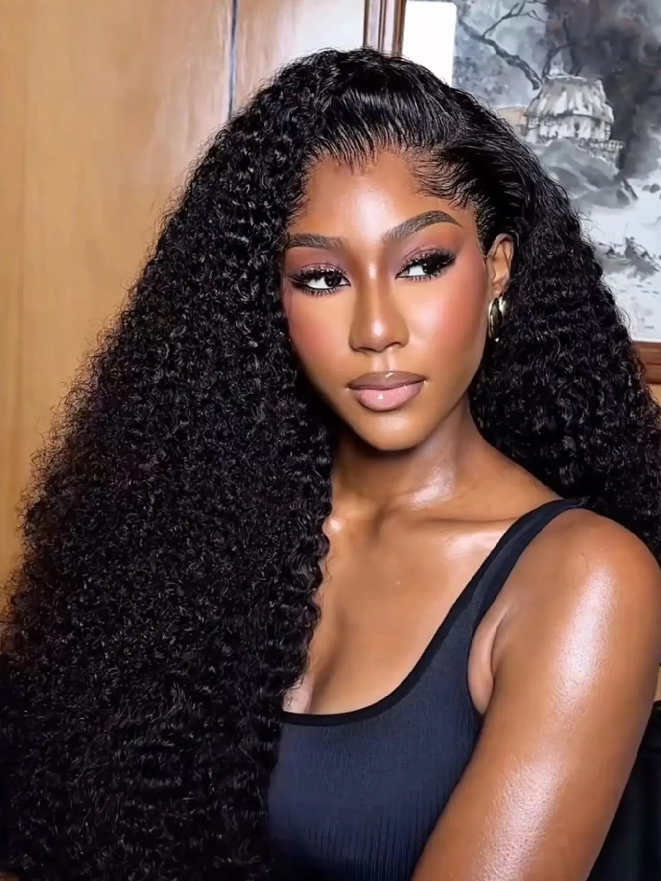 5x5 HD Lace Closure Wig Human Hair Deep Wave for Women Glueless Hair Wigs Wear & Go Pre Plucked with Baby Hair 180 Density Natural Black Soft Volume 16–30 Inch