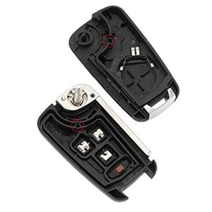 4 Button Key Fob Keyless Entry Remote Shell Case Replacement for Chevy Cruze Equinox Camaro Impala Malibu Sonic Buick Regal Verano Encore Lacrosse GMC Terrain 2010 2011 2012 2013 2014 2015 2016-2021