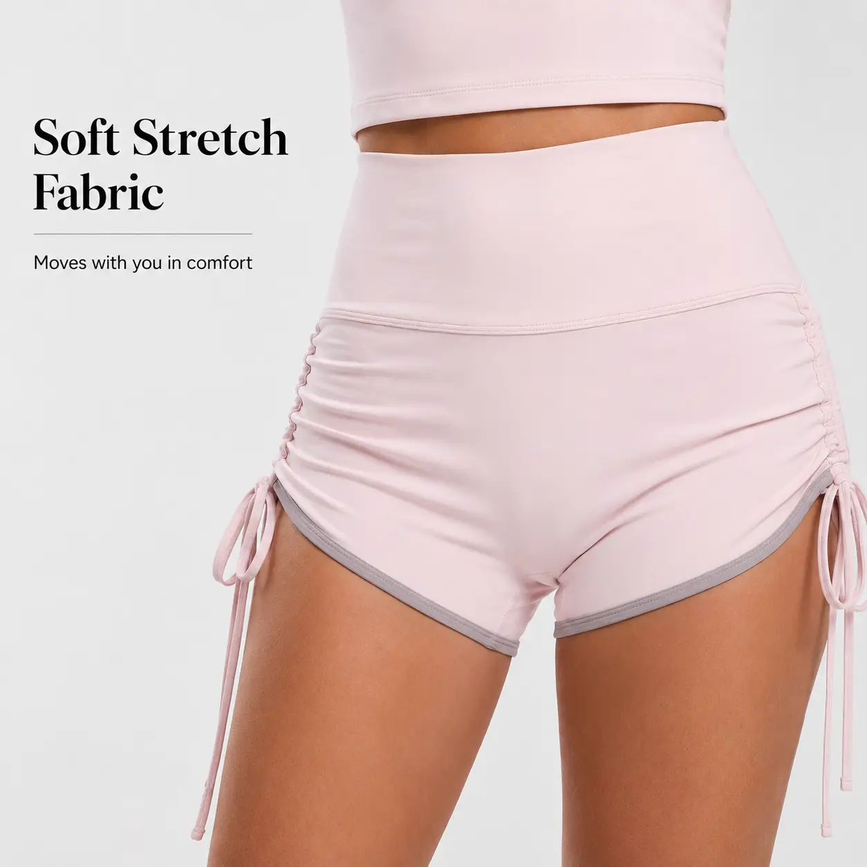 UPGROTH Women’s Scrunch Butt Shorts | High Waisted Tummy Control Workout Shorts, Side Drawstring Yoga Shorts, Booty Lift Activewear for Gym & Running