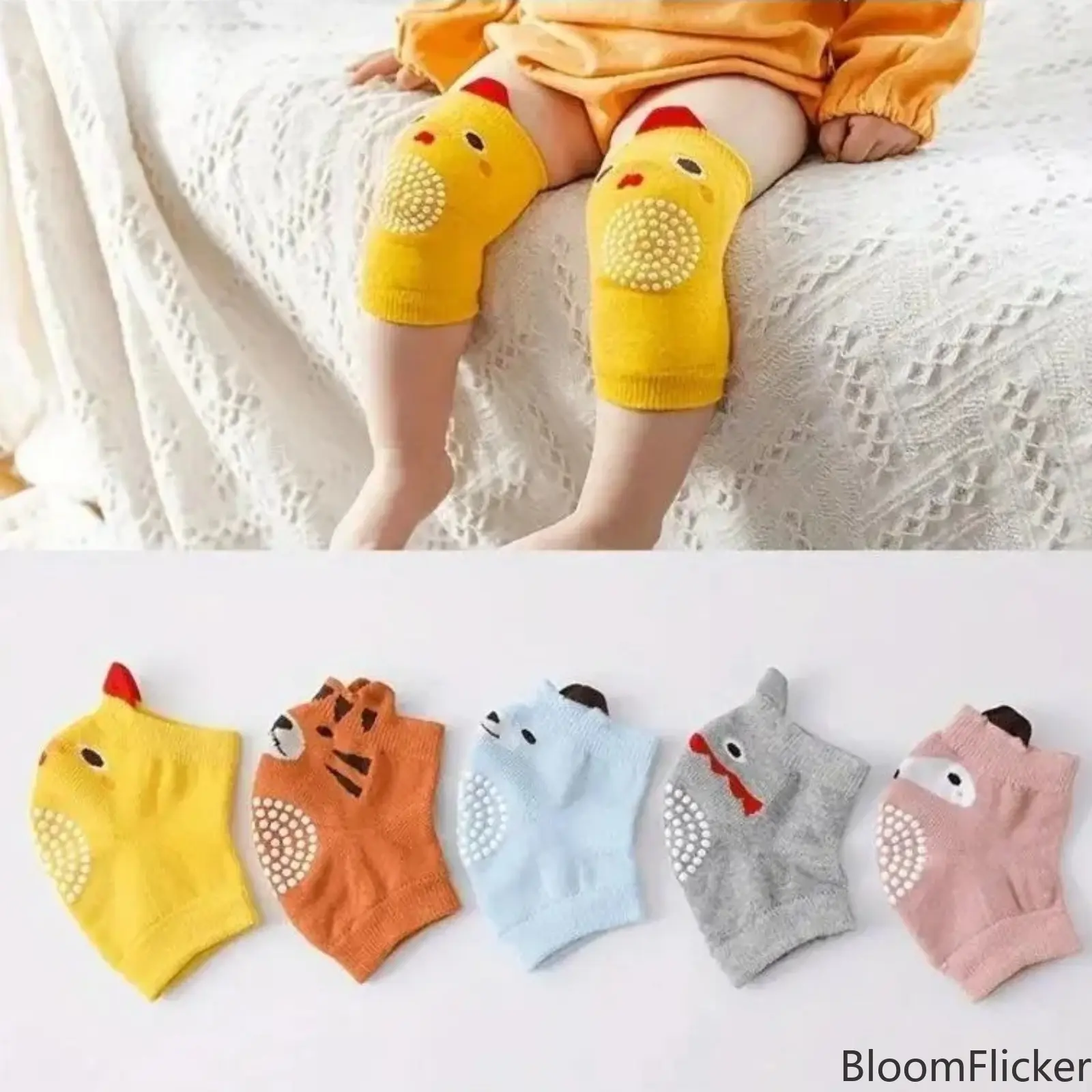 Baby Crawling Kneepads (1Pcs/5Pcs) - Soft, Comfortable, Flexible Protective Covers for Infants, Breathable Cushioning for Crawling, Elbow & Leg Warmers Accessory