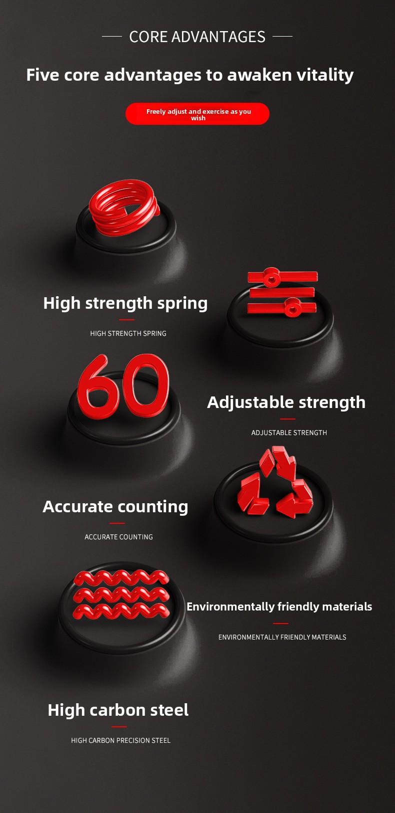 Adjustable Hand Grip Strength Trainer, 1 Count Hand Grip Strength Training Equipment, Professional Hand Strengthener for Home Gym Workout, Hand Grip Exerciser finger strengthener finger grip strengthener