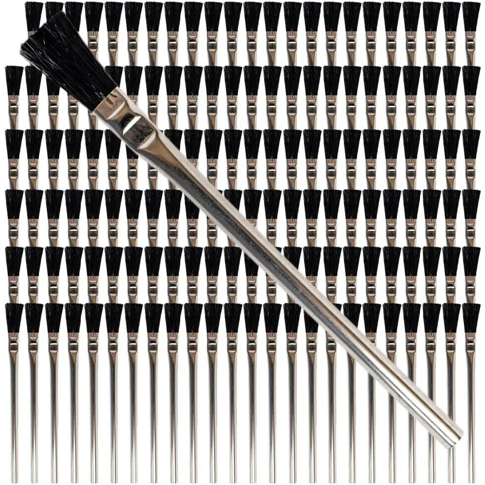 Acid Flux Brushes for Soldering, 144 Count, 3/8" Boar Hair