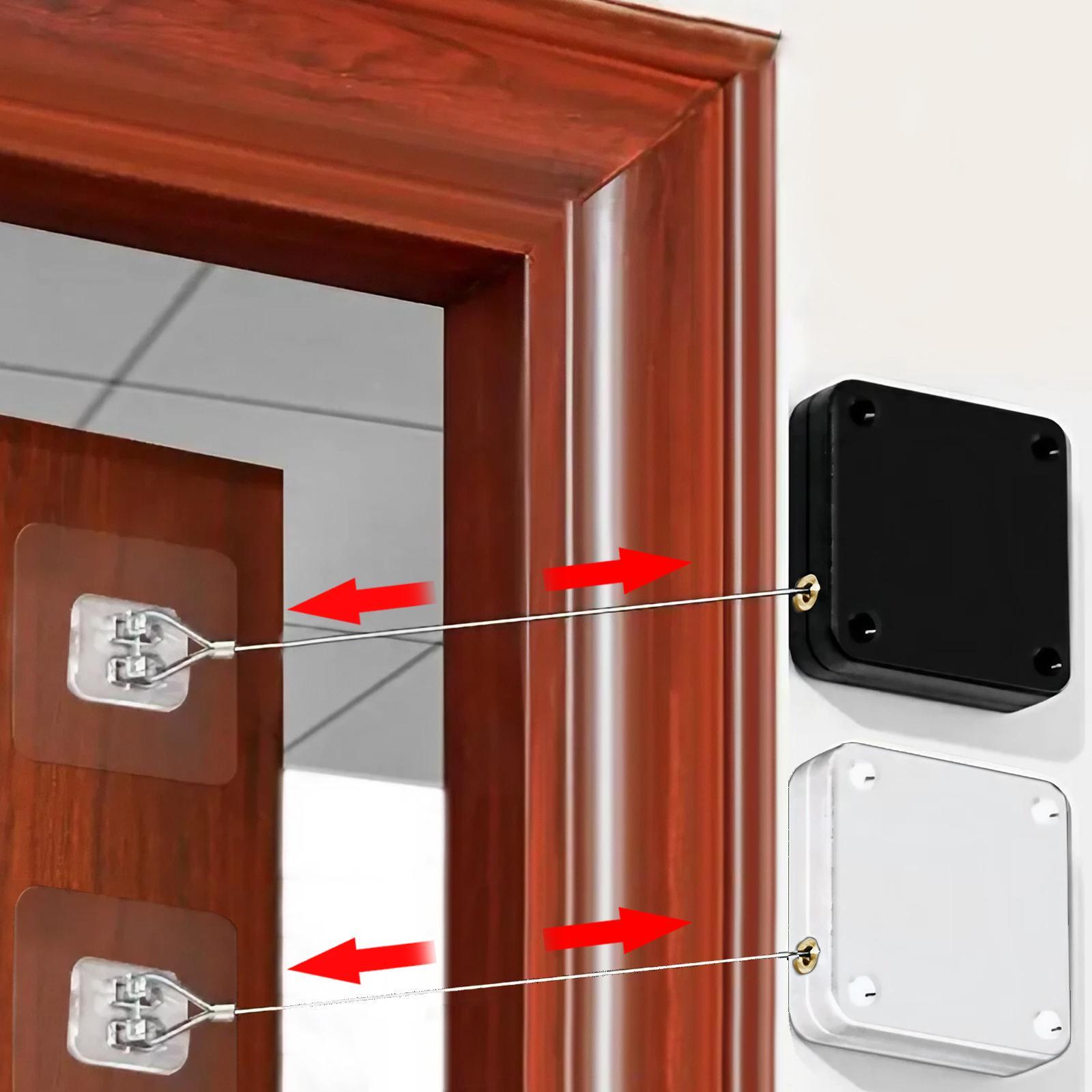 Automatic Sensor Door Closer, Punch Free Automatic Door Closer, Multifunctional Door Closer for Home, Office, Hotel, Dormitory, Door Hardware