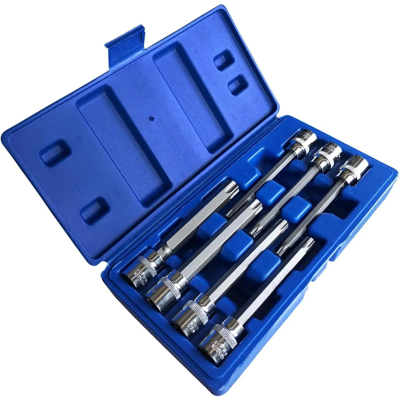 Extra Long Star Bit Socket Set 7 Piece T25-T60 CR-V "3/8" Drive 110mm(Torx)