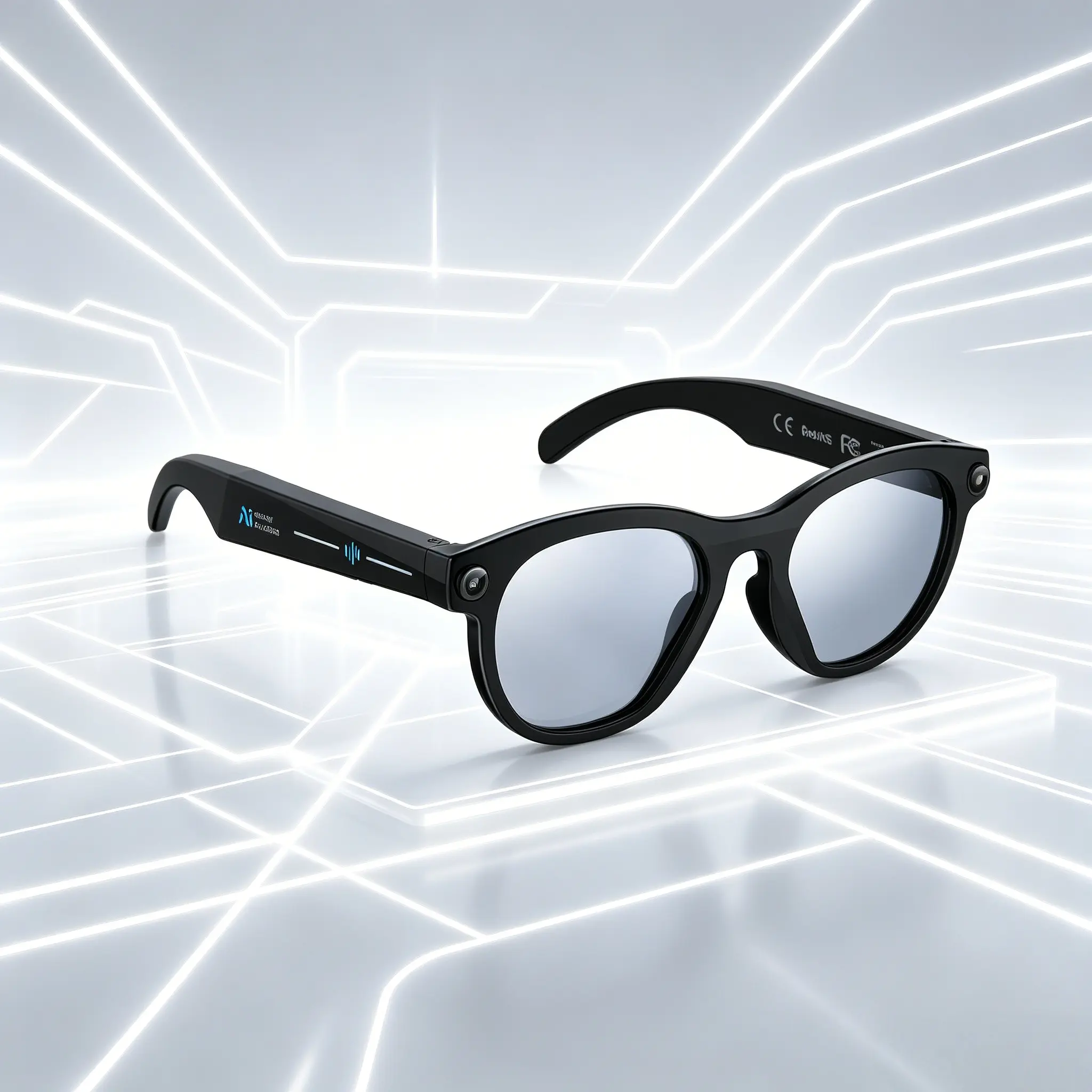 Ai Smart Sports Sunglasses, HD Photo Video, Offline Voice Control, Bluetooth-compatible Call, Dual Speaker Music, Safe Battery, OTG Function
