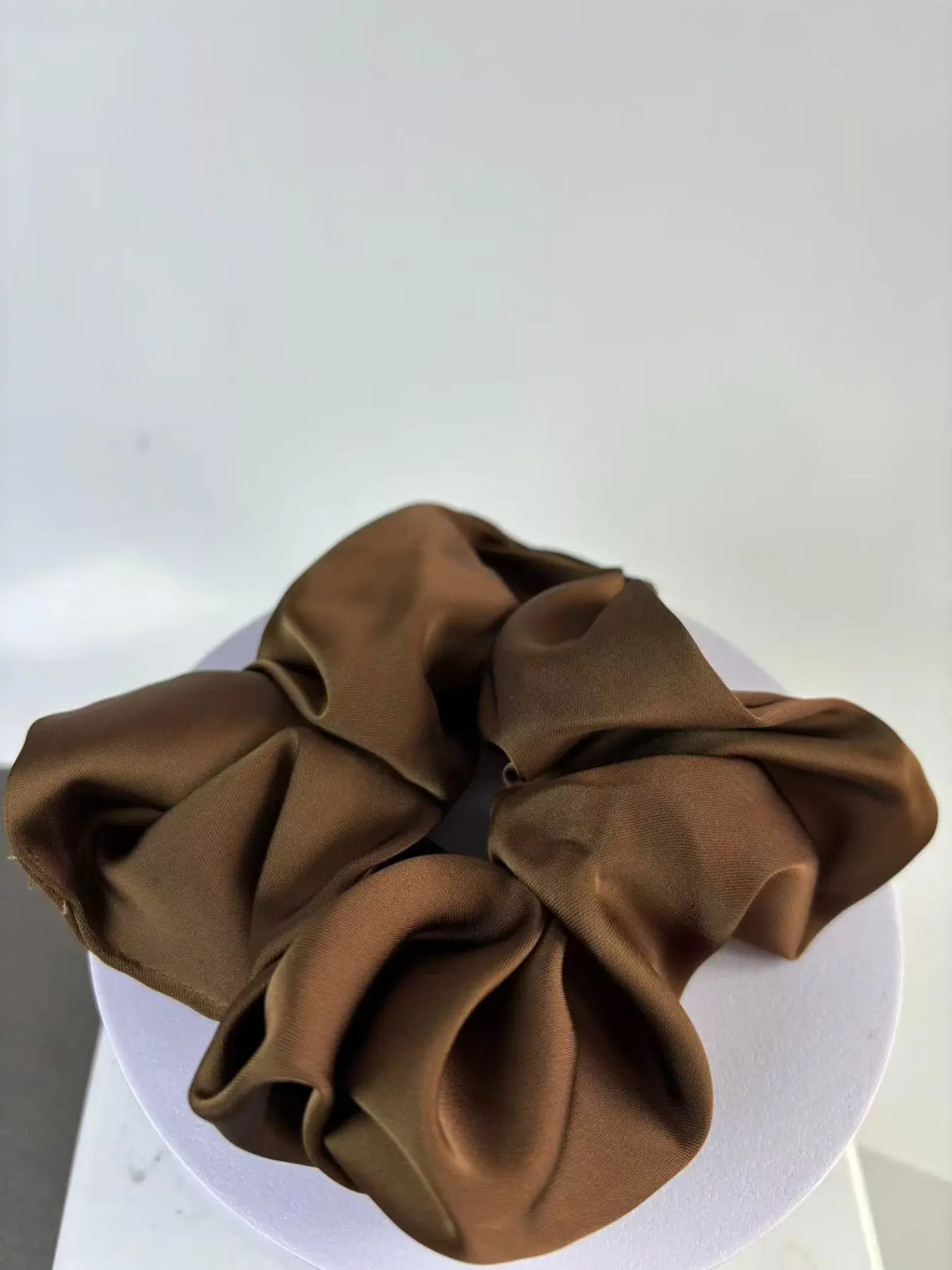 15cm Satin Scrunchies Hair Ties for Women - Big Silk Satin Scrunchie Exra Large Jumbo Gaint Oversized Cute Scrunchy for Curl Thick Hair Fashionable Versatile High-End Elegant Simple Minimalist Solid Color Hair Tie Gift Present Curly Hair Accessories