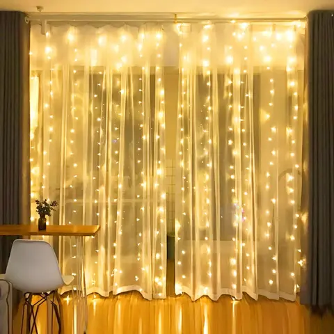 2-Pack Color-Changing USB Curtain LED Lights (9.8x9.8 Ft, 300 LEDs) - Indoor Waterproof, Remote-Controlled Led Decoration for Christmas Lights, Aesthetic Home Decor, Bedroom Use & Interior Lighting