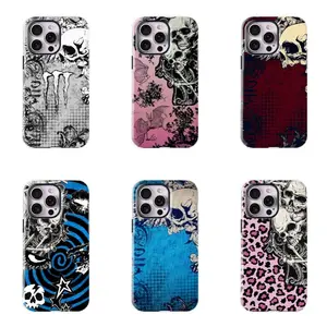 Dark Gothic Skull Pattern Monster Smartphone Case - Shockproof Protective Cellphone Shell, Subculture Trendy Handheld Accessory for iPhone 11/12/13/14/15/16/17 ProMax Plus & Samsung Phones, Unisex Perfect Fan Gift