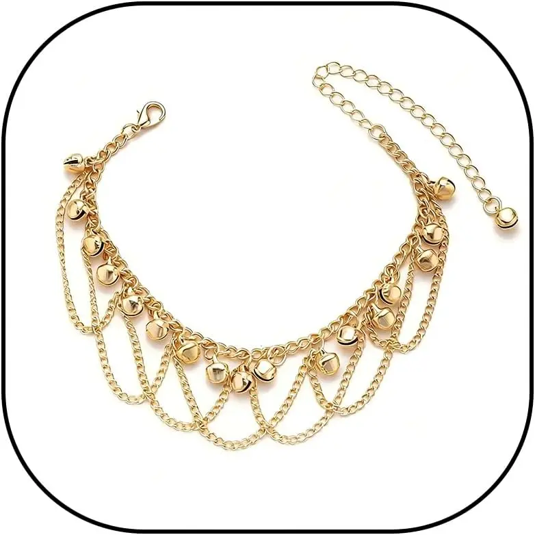Indian Anklets for women Bracelet   Dangle Ankle Bracelets Tassel Chain Anklet Gypsy Anklets Foot Chain  for Women Womens Summer Outfits