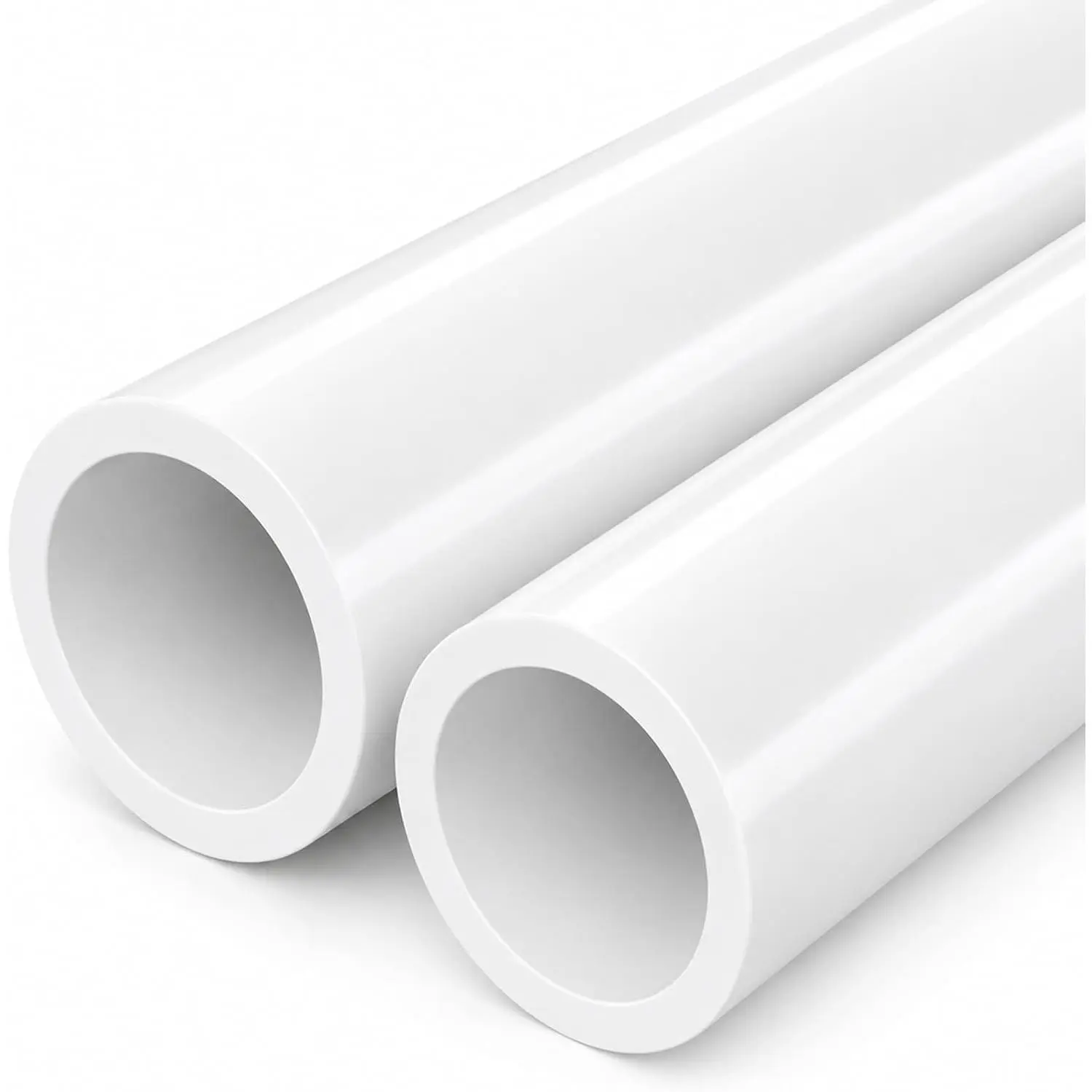 2 Pcs 1/2 Inch PVC Pipe with 0.84 Inch OD, 17 Inch SCH40 White Furniture Grade PVC Pipes, Fits Standard 1/2 Inch PVC Fittings, Easy to Cut for DIY Frames, Greenhouse, Garden and Workshop Projects