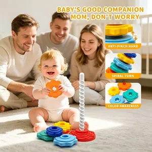 6-Piece Rainbow Rotating Stacking Blocks – A popular, brain-boosting, hands-on building toy for boys and girls. Made from eco-friendly, safe materials; suitable for children aged 3 and up. Perfect for holidays and parties.