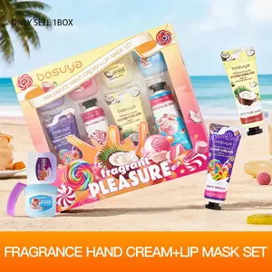 Bosuya Hand Cream & Lip Balm Set, 8-Piece Moisturizing Kit, Hydrating & Nourishing, Non-Greasy, Quick Absorption, All-Season Skincare