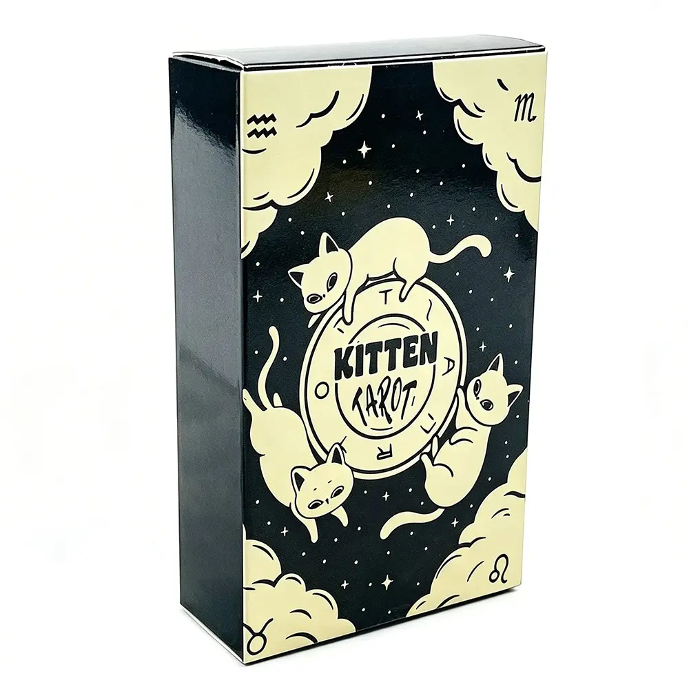 78 Cat Tarot Cards, Cute Cat Theme Tarot Card Divination Game, the perfect gift for tarot card lovers and pet lovers, parties, gatherings, entertainment as well as divining and fortune-telling games. Ideal choice for Christmas and Halloween gifts