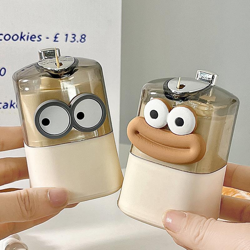 Automatic Pop-Up Toothpick Storage Box for Home and Dining Table, Push Type Toothpick Holder with Dustproof Hygienic Design