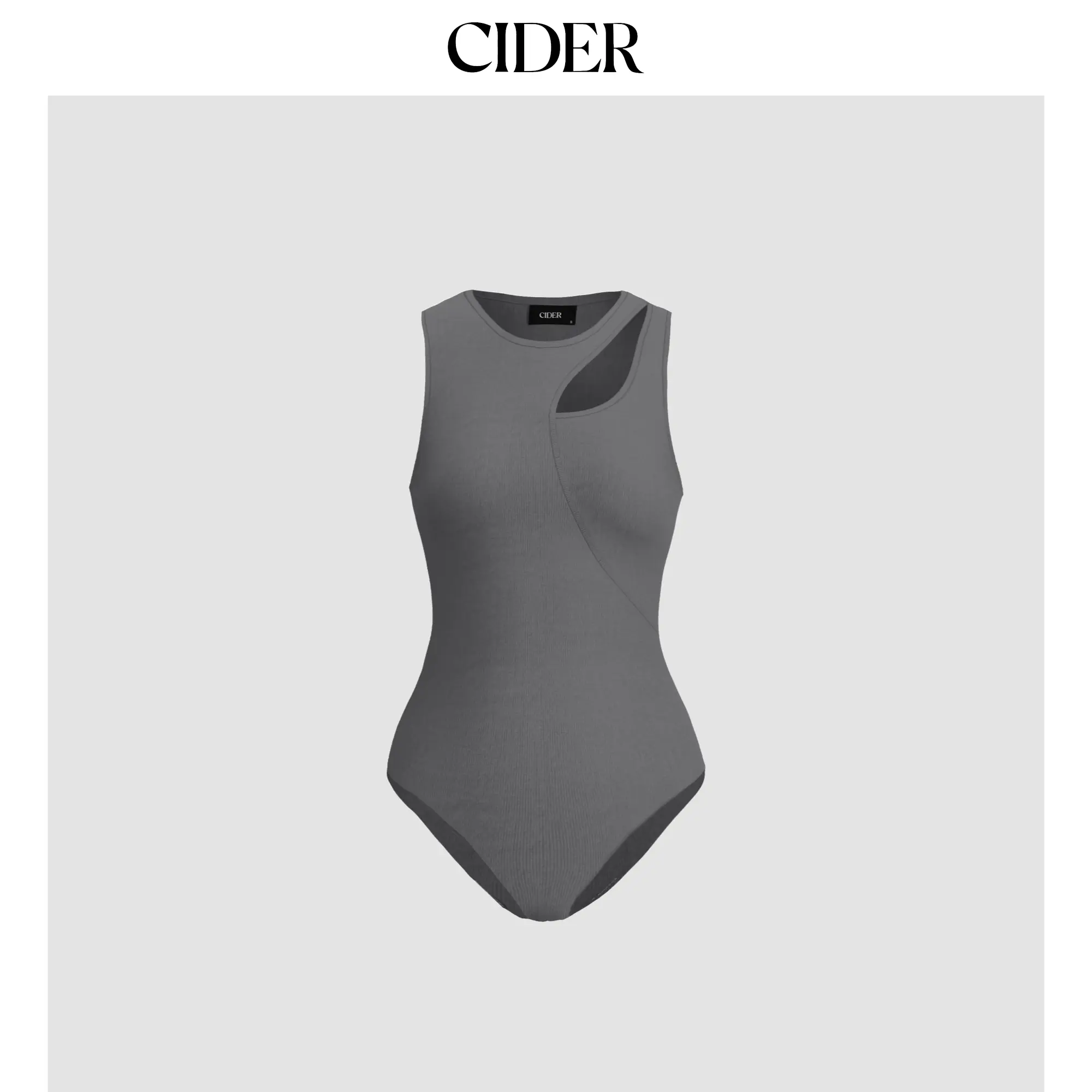 Cider [size 2-26] Knit Round Neck Asymmetrical Solid Bodysuit SummerWins SummerFinds