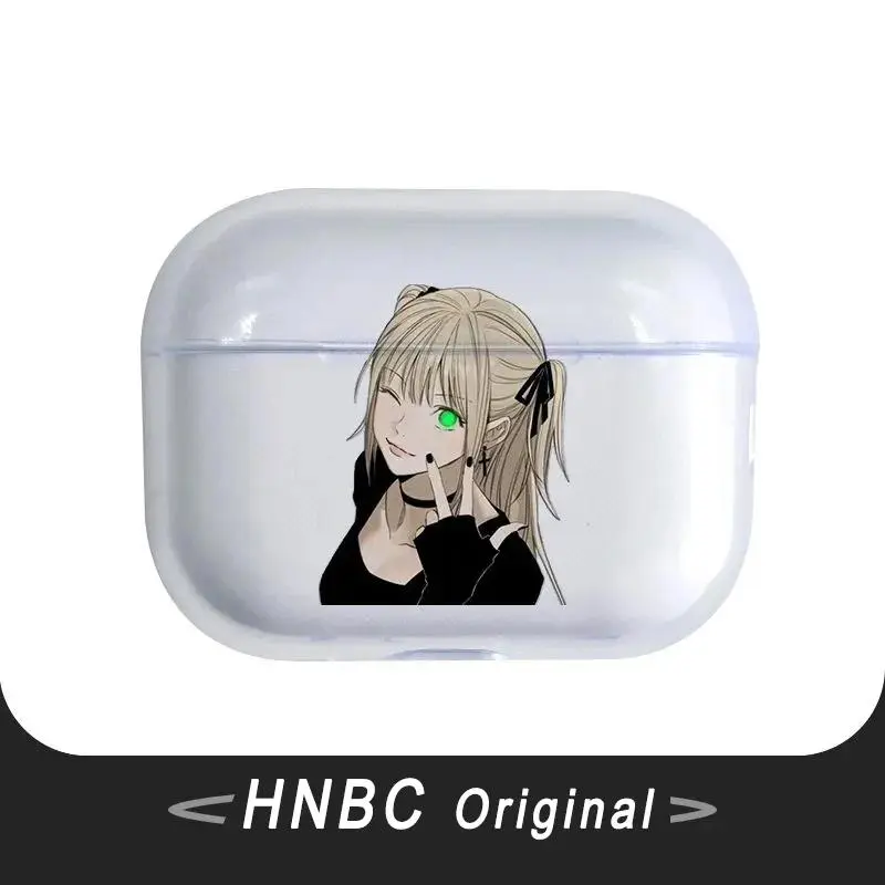 Anime Cute Misa D-Death N-Note Minimalist Earphones Case For AirPods 1 2 3 4 Pro /  Pro2 Pro3 Transparent Soft Protective Cover, Accessories, Cute Anime Art