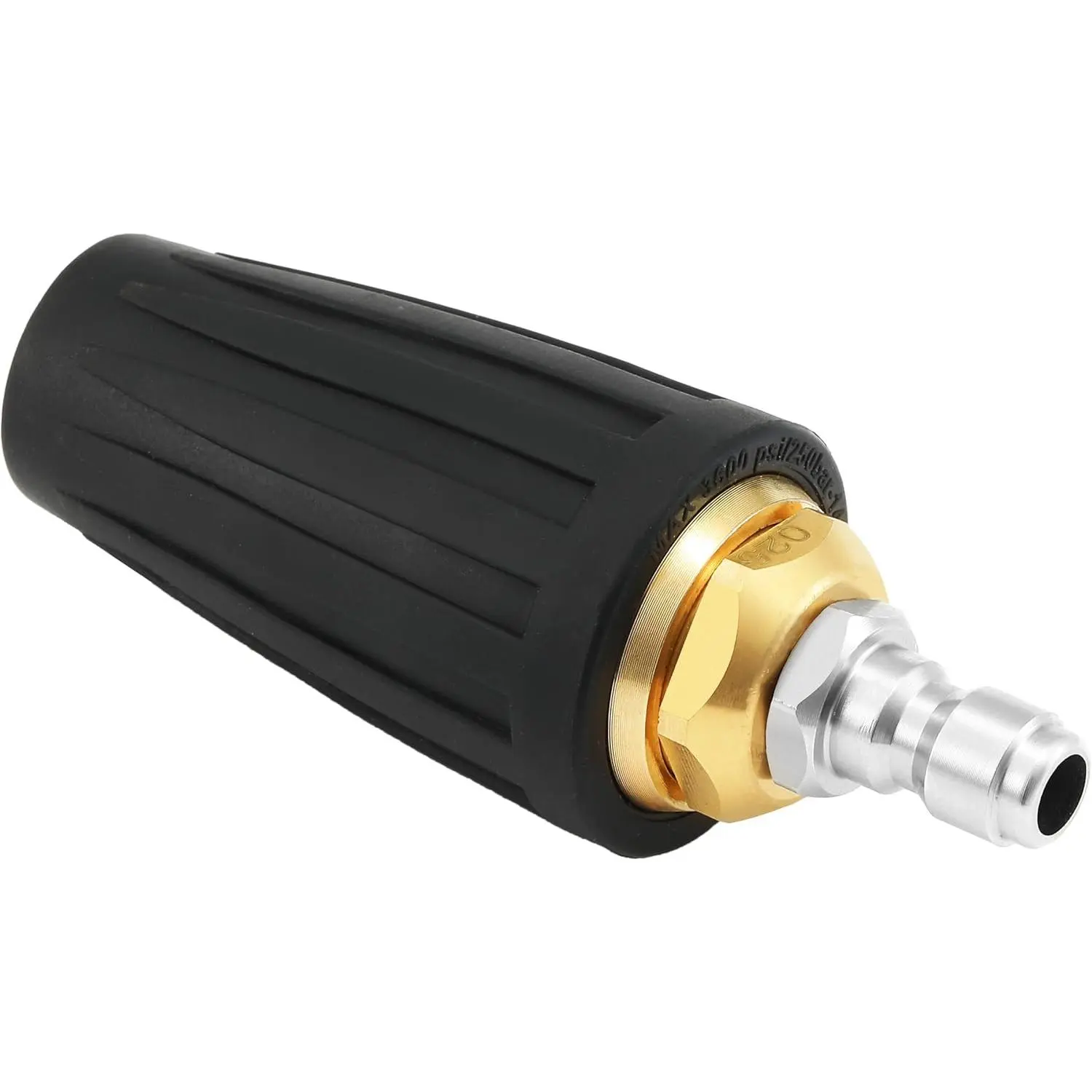 Turbo Nozzle  Washer, 360? Rotating Nozzle |  Washer Turbo Tip for  Washing, Concrete, Brick Cleaning, 1/4 Inch Quick Connect, 3600 PSI, 2.5 GPM