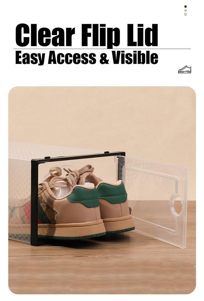 12/24/36 Pcs X-Large Clear Shoe Storage Boxes, Stackable Plastic Organizers for Closet, Fits US Size 11 Sneakers, Space Saving Container for Entryway, Alternative to Shoe Rack & Drawer Unit