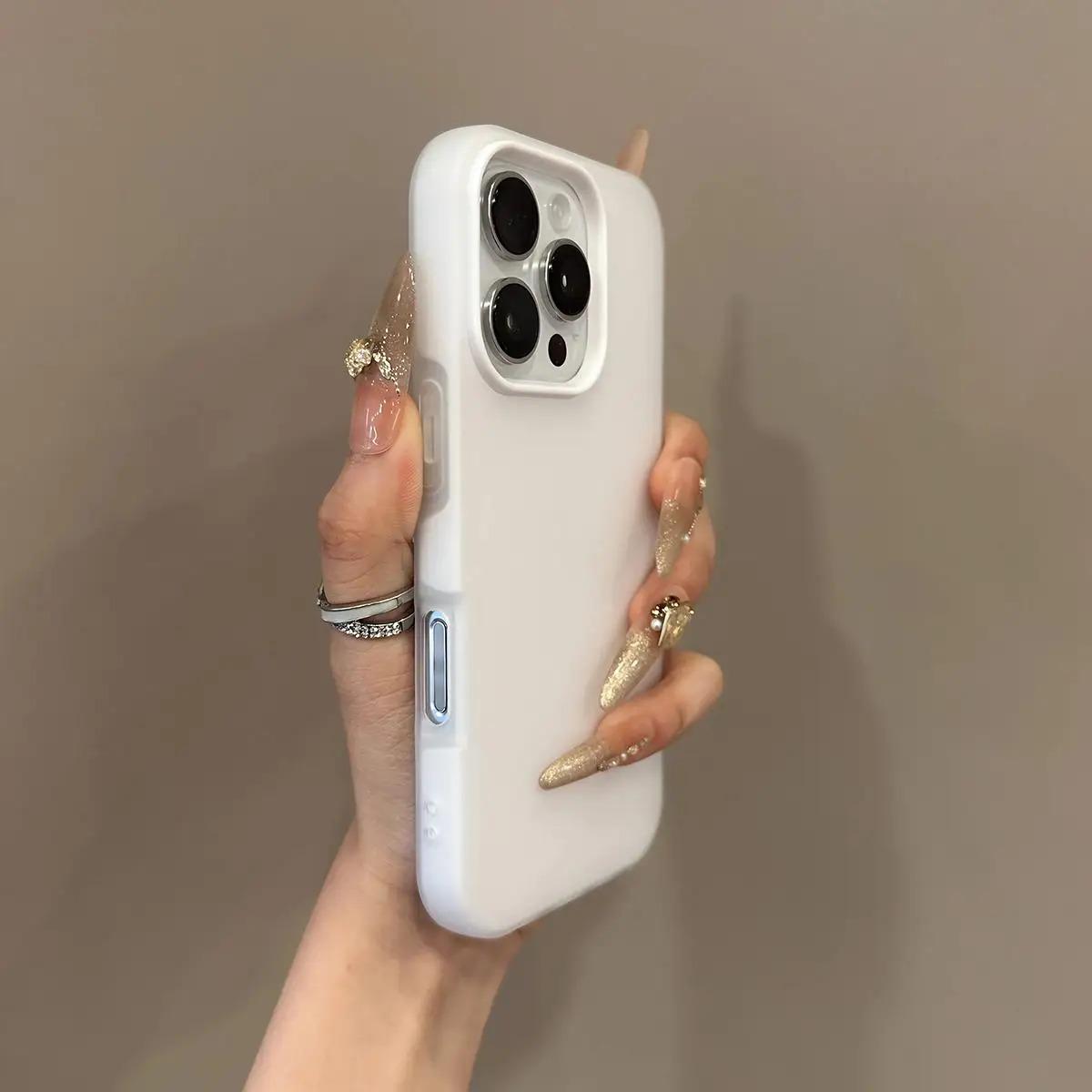 Matte Candy Color 2IN1 Soft Phone Case For iPhone 17 Air 16 15 14 13 12 11 Pro Max Plus 16E X XR XS Shockproof Protective Cover