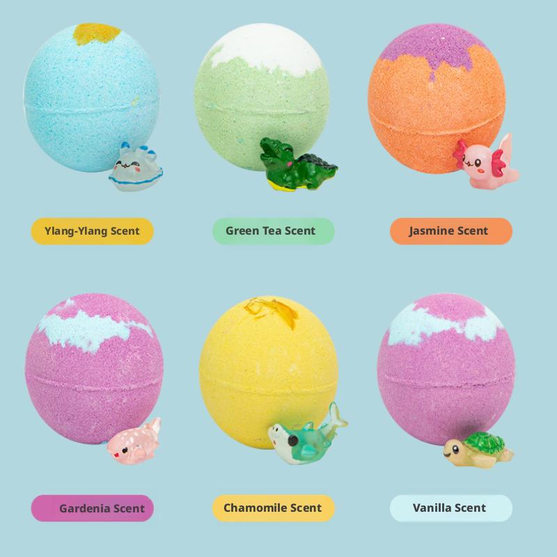 Ocean Bath Ball toy Set Rich Foam EssentialOil Explosion Shower Ball ComfortableEnjoyable Gift With Surprise toy InsidePerfect For Wife Girlfriend Sisters OnBirthday & Anniversary & Valentine'S Day &Holiday Gift