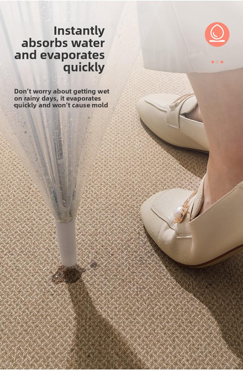 Simple Polyester Entry Doormat, Dust & Sand Scraper, Easy to Clean, Non-Slip Rubber Backed Floor Mat for Entrance