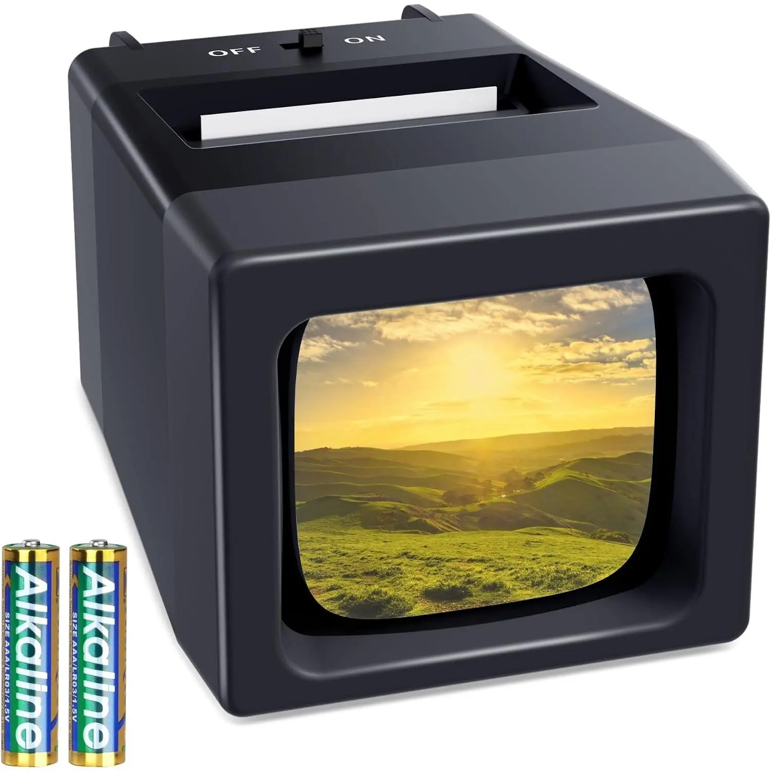 35mm Slide Viewer, 2X Magnification Slide Viewer for Viewing 35mm Slides, Slide Projector for Old Slides (2AAA  Included)