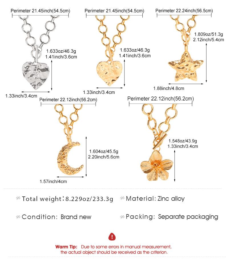 Geometric pentagram alloy pendant necklace - trendy, unique, and statement-making star clavicle chain