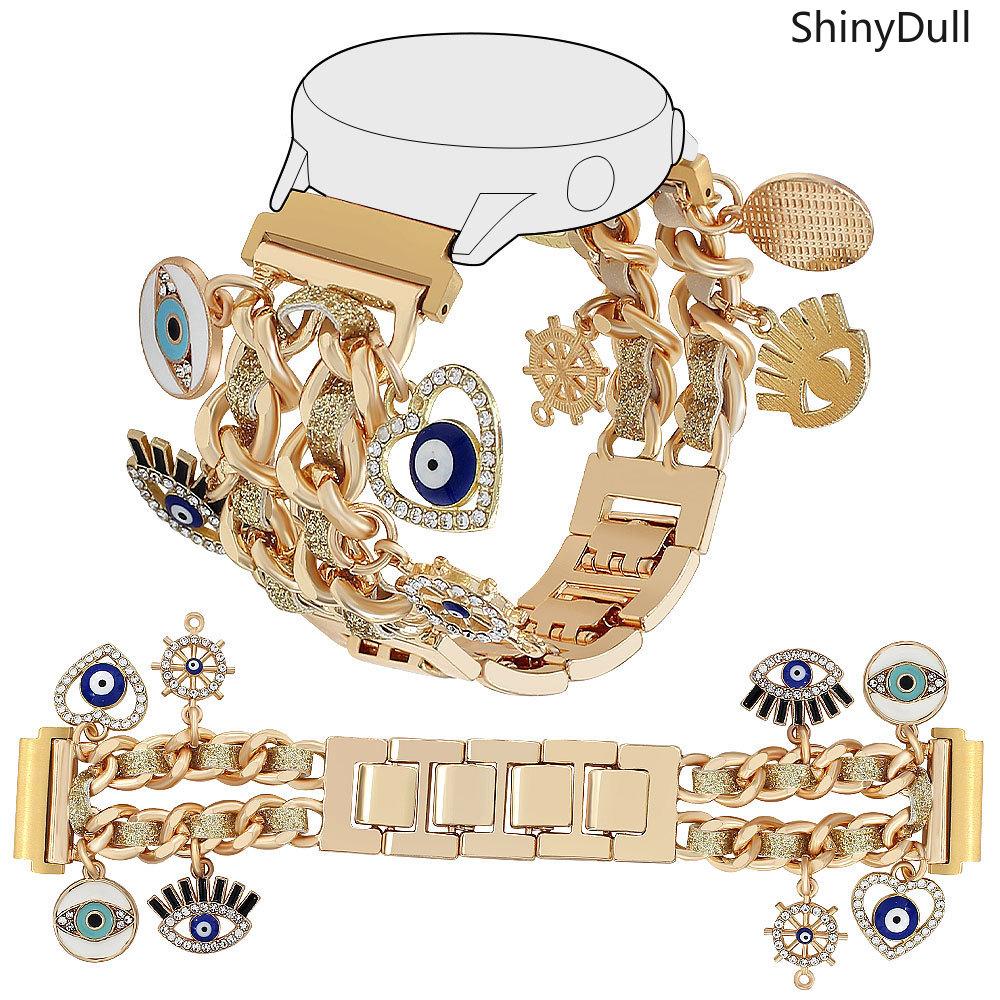 Adjustable Cuban Chain Strap – 20mm Smartwatch Band Compatible with Samsung Galaxy Watch 6 & 7, Stylish & Durable