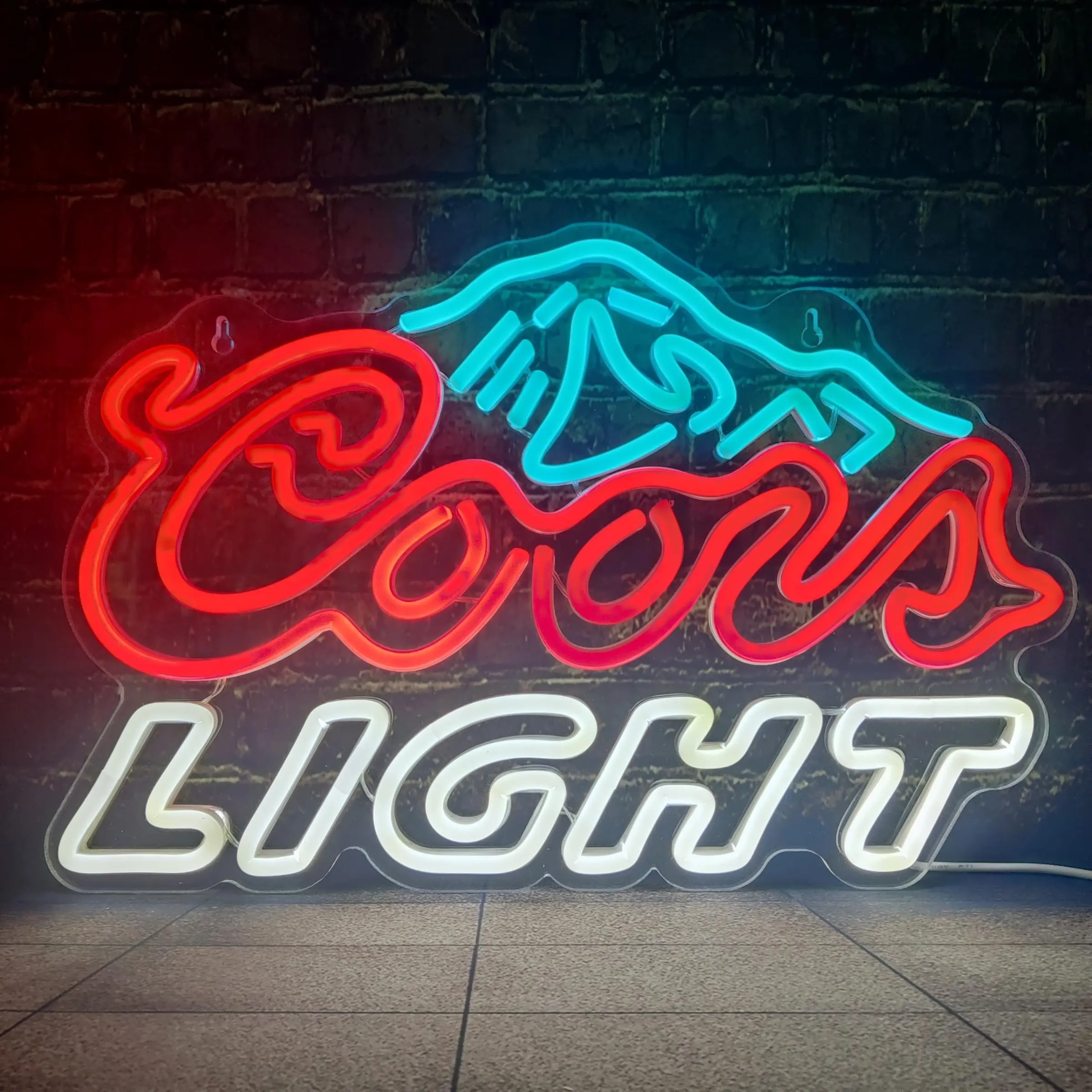 Coors Light Neon Sign, 1 Count USB Powered Neon Sign with Dimmer, Commercial LED Neon Sign for Wall Bedroom Bar Restaurant Decor
