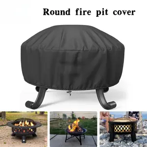 1pcs fire pit cover circle is suitable for most sizes of Oxford cloth silver-coated windproof drawstring design.