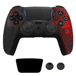 Suitable for PS5 Controller, Controller Accessories, Soft Protective Cover Anti-slip Silicone Shell DIY Custom Spider Series, made of durable ABS, ps5 gear