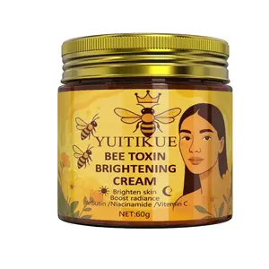 Yuitikue Bee Venom Brightening Cream, Contains Bearberry, Niacinamide, Vitamin C, Collagen, Aloe, Skin Glow, Youthful Appearance