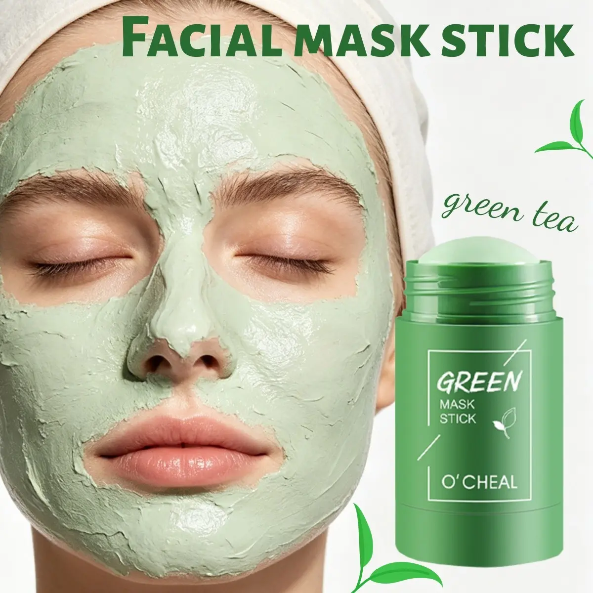 Skin clean Face Mask Stick, Clay Mask for face, Clay & Cleansing, Redness Soothing and Breakout Control, Skin Clean Bright Boost Even Tone Deep Pore Cleansing Oil Control Non-Stripping