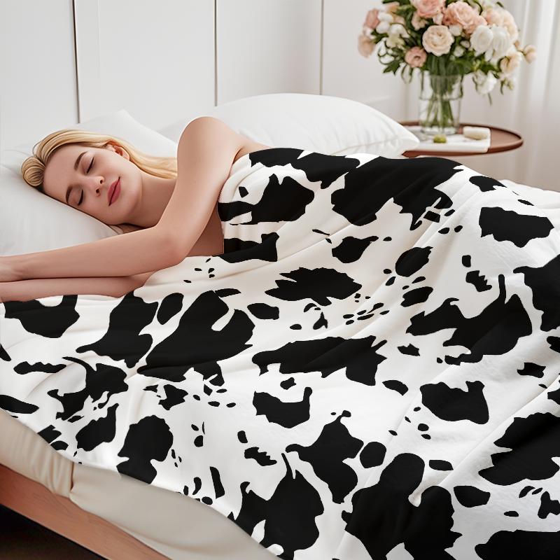 Cow Print Blanket Collection – Hot Pink Black Light Pink Turquoise Western Farm Animal Pattern Ultra Soft Cozy Plush Fleece Throw Blankets Perfect For Cowgirl Aesthetic, Country Home Decor & Farm Lovers