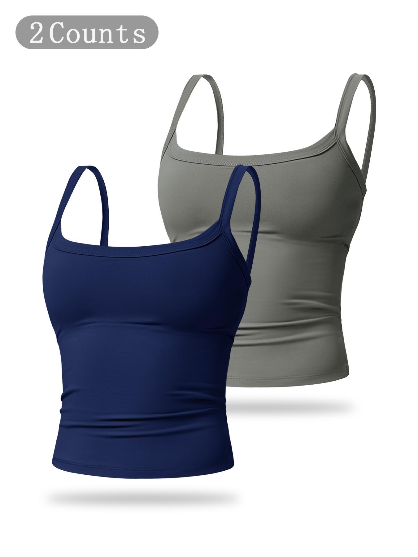 Women's Solid Color Wireless Sports Tank Top, Quick-Drying, Breathable, Comfortable Sports Vest, Ladies Sportswear for Indoor and Outdoor Wear, Workout Clothes for Women
